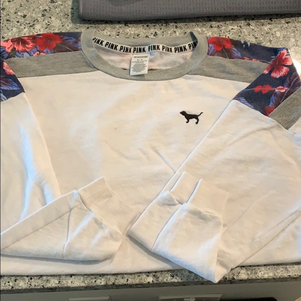 Pink VS crew neck sweatshirt